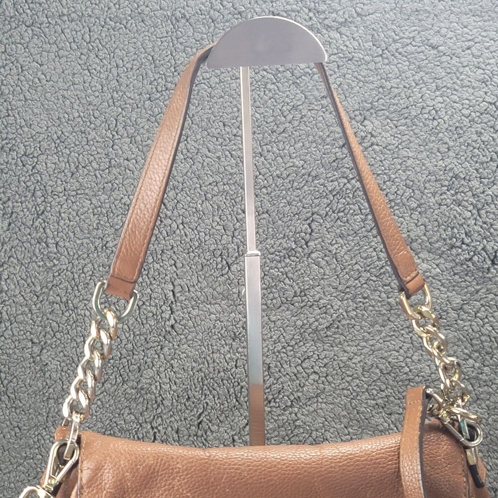 Michael Kors Bedford Leather Medium Brown Convertible Shoulder Crossbody Bag - Picture 7 of 16
